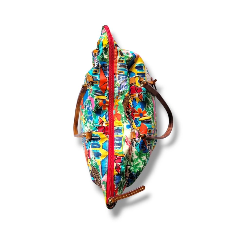✨️HP✨️Dooney & Bourke | Large Colorful "Sandbar" Tropical Vacation Tulip Tote - Picture 7 of 16
